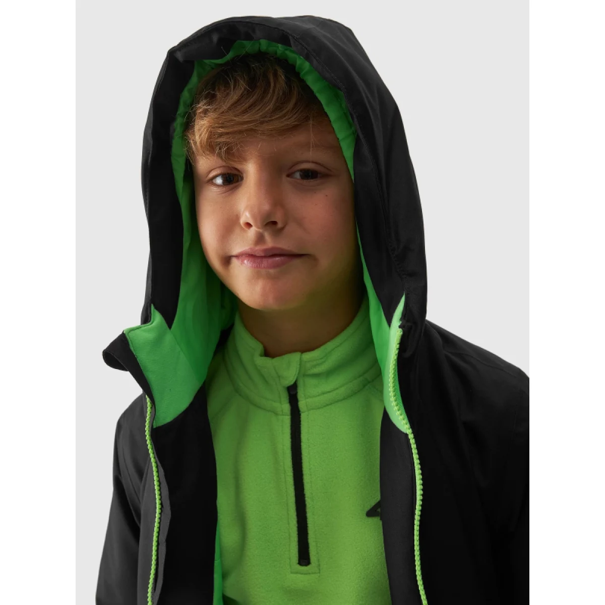 Chlapecká lyžařská bunda 4F JUNIOR TECHNICAL JACKET-JAW23TTJAM297-21S-BLACK · záber 5