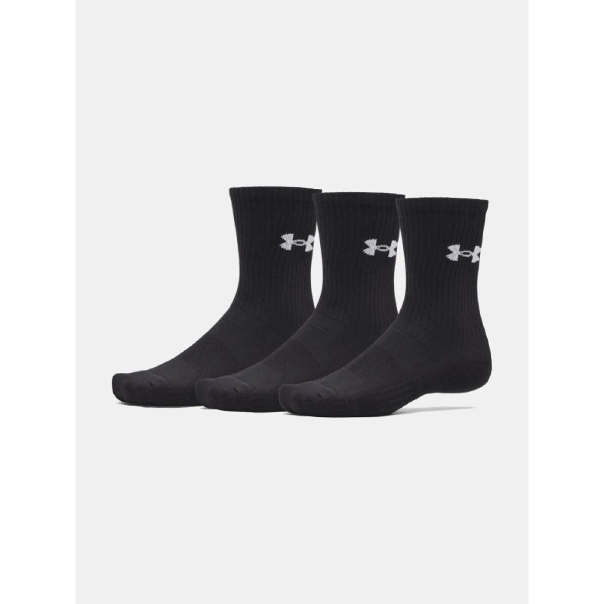 Ponožky UNDER ARMOUR 3 PACK-UA Performance Cotton Crw-BLK · záber 2