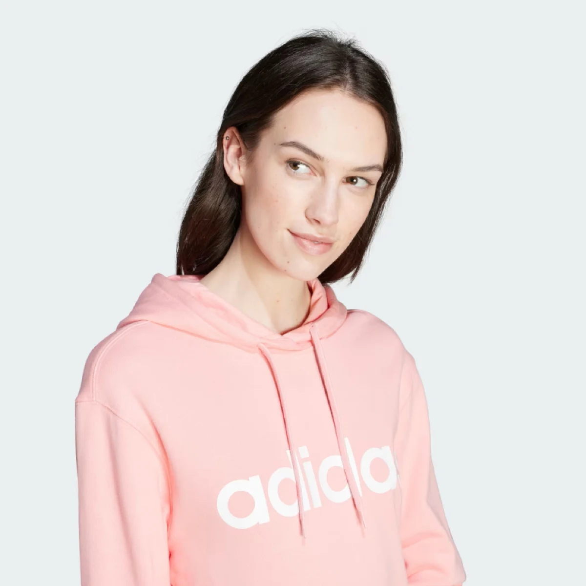 Dámská mikina s kapucí ADIDAS W LIN FT HD-IY9186-Pink · záber 5