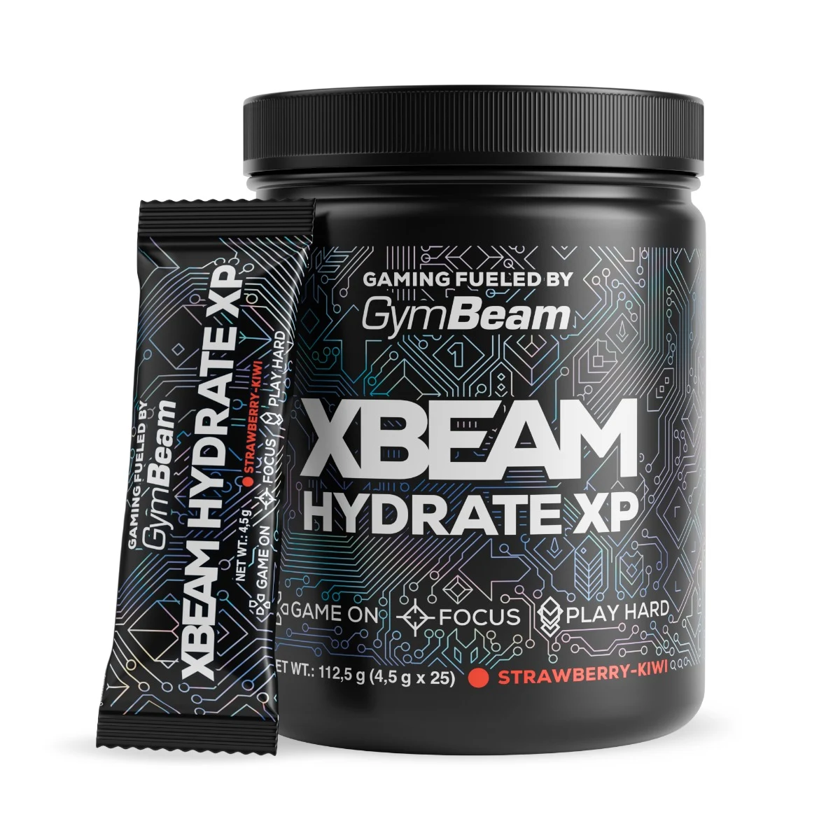 GymBeam XBEAM Hydrate XP - Okus: Jagoda - kivi | Težina: 0,1125 g | Pakiranje: 112,5 g · záber 1