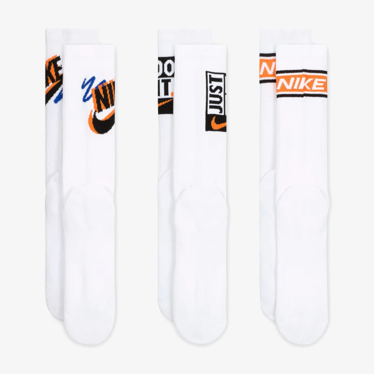 Ponožky NIKE 3 PACK-U NK ED PLS CREW 3PR SPORT 144 WHITE · záber 3