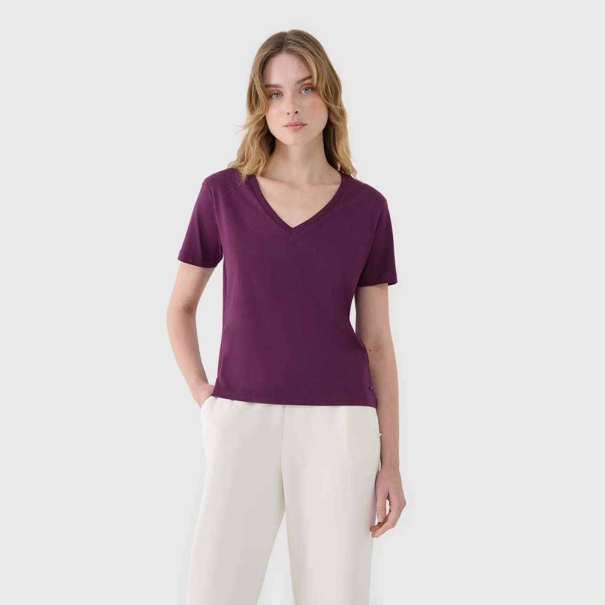 Dámské tričko oversize s modalem - fialové · záber 1