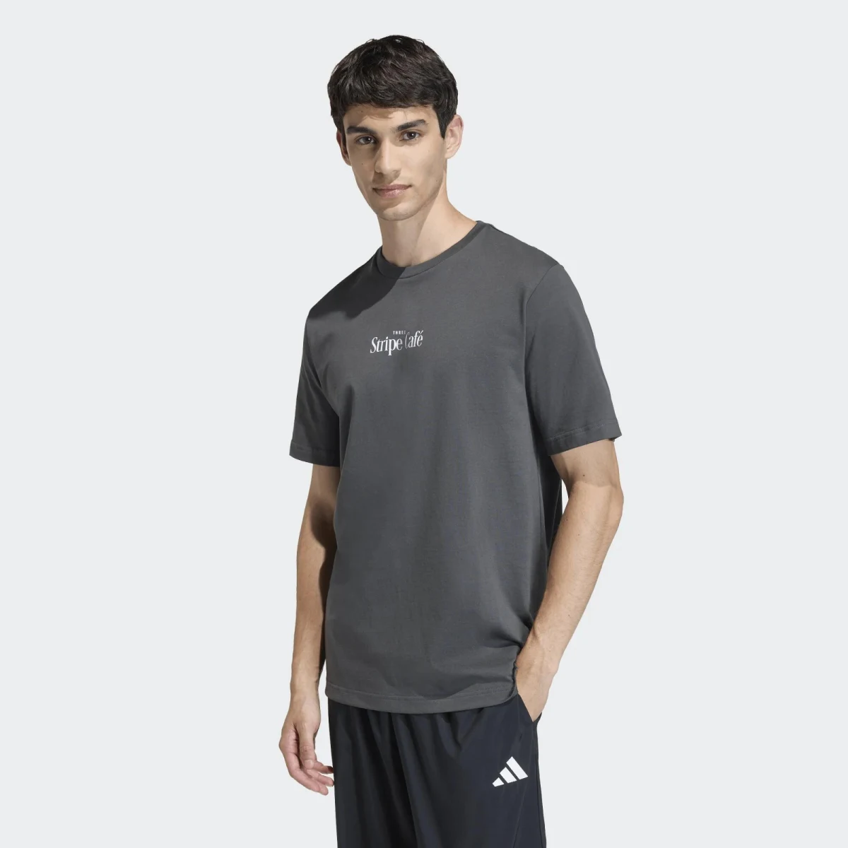 ADIDAS ADIDAS pánske tričko strih regular sivé XL · záber 1