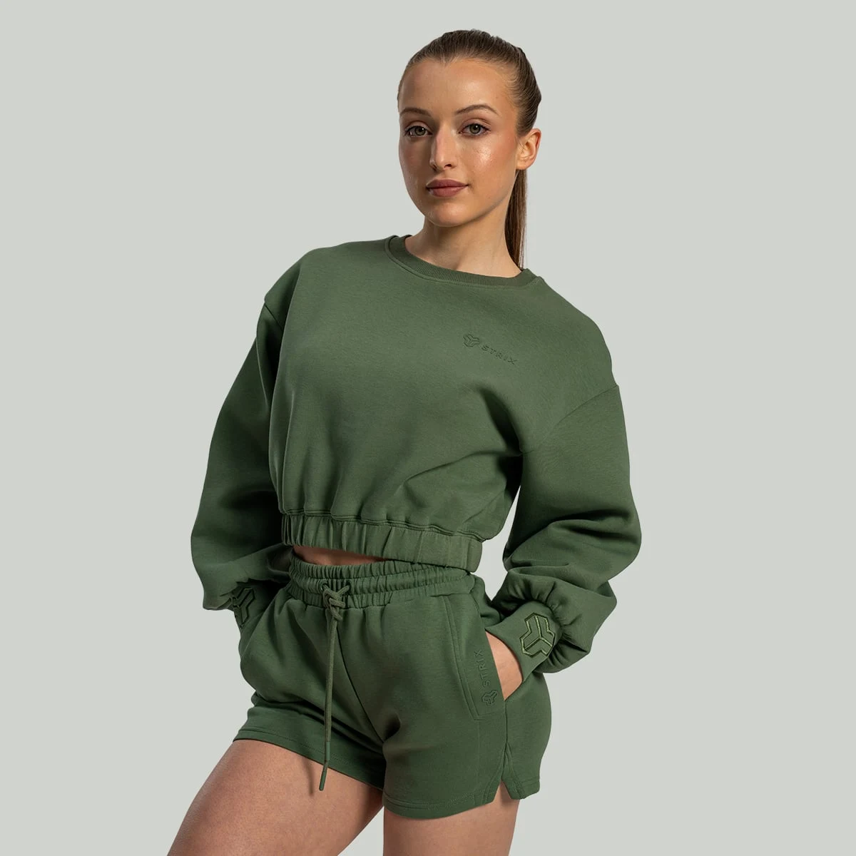STRIX Dámské šortky Lunar Cedar Green - Velikost: XXL | Barva: Zelená | Hmotnost: 0,345 kg · záber 3