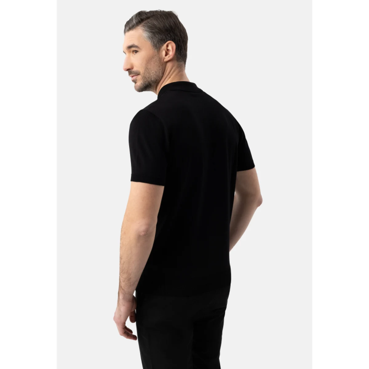 Pánské polo tričko s krátkým rukávem VOLCANO O-MORO-BLACK · záber 3