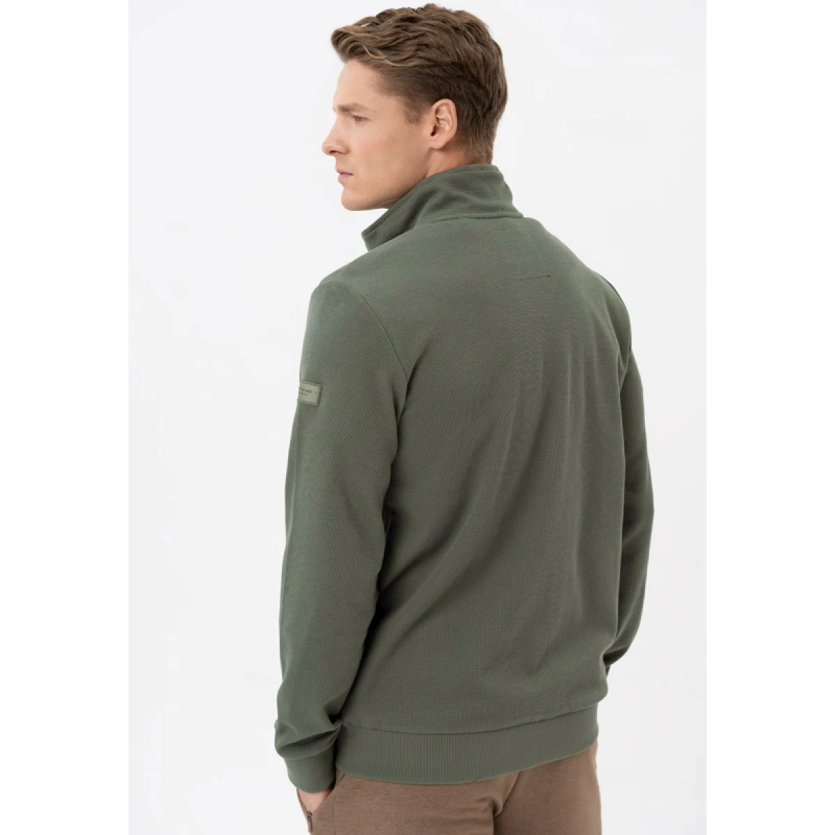 Pánská mikina se zipem VOLCANO B-GULF-KHAKI · záber 2