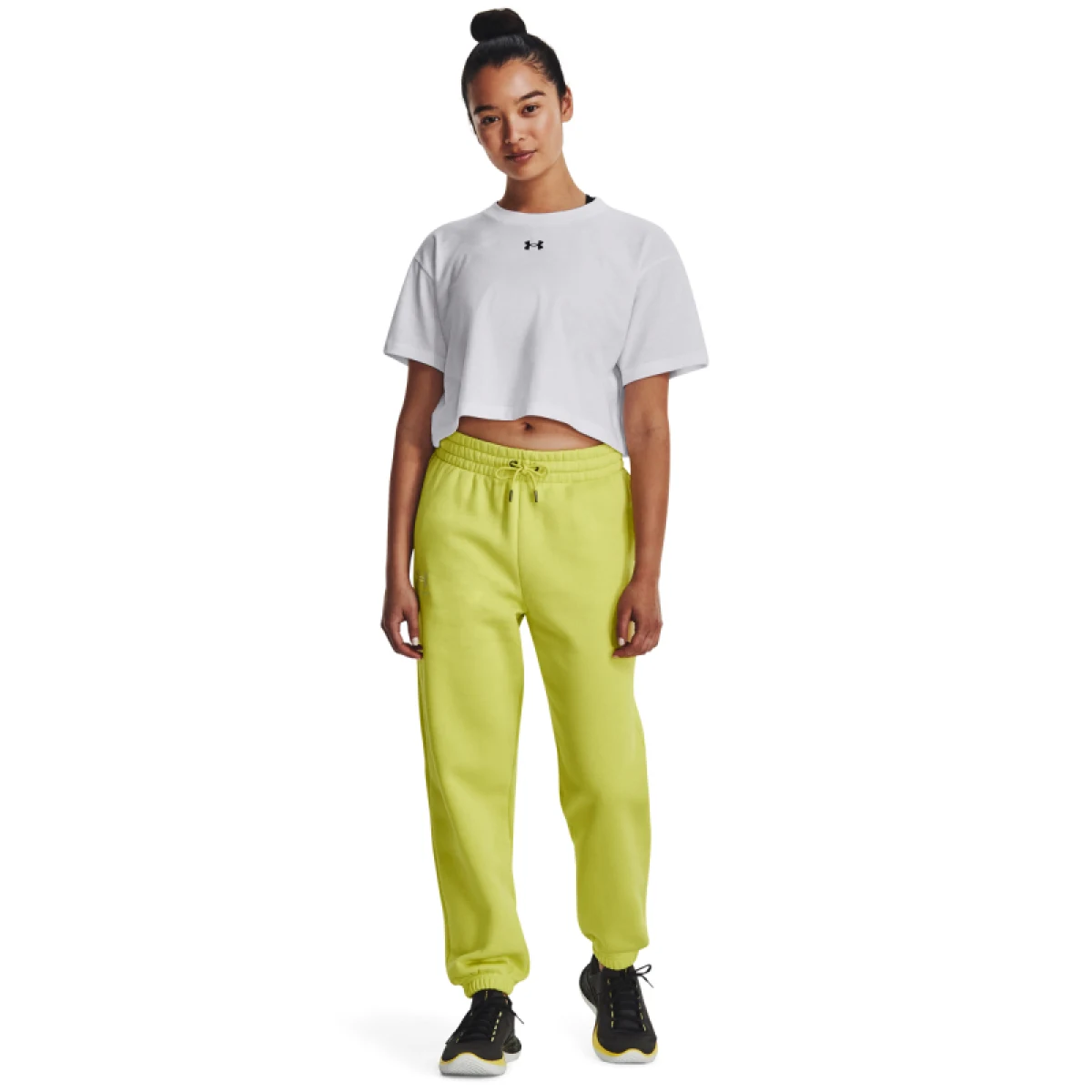 Dámské tepláky UNDER ARMOUR Essential Fleece Joggers-YLW · záber 4