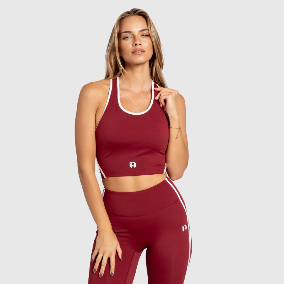 Dámska športová podprsenka Iron Aesthetics Define, bordová · záber 3