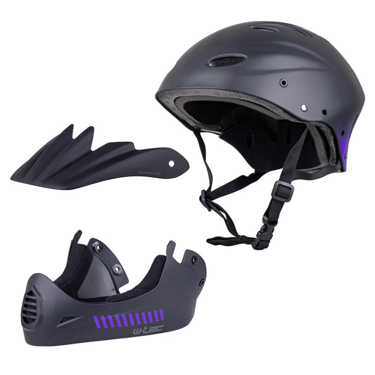 Downhill prilba W-TEC Campanero Noir Violet - Veľkosť: 58-61, L · záber 2