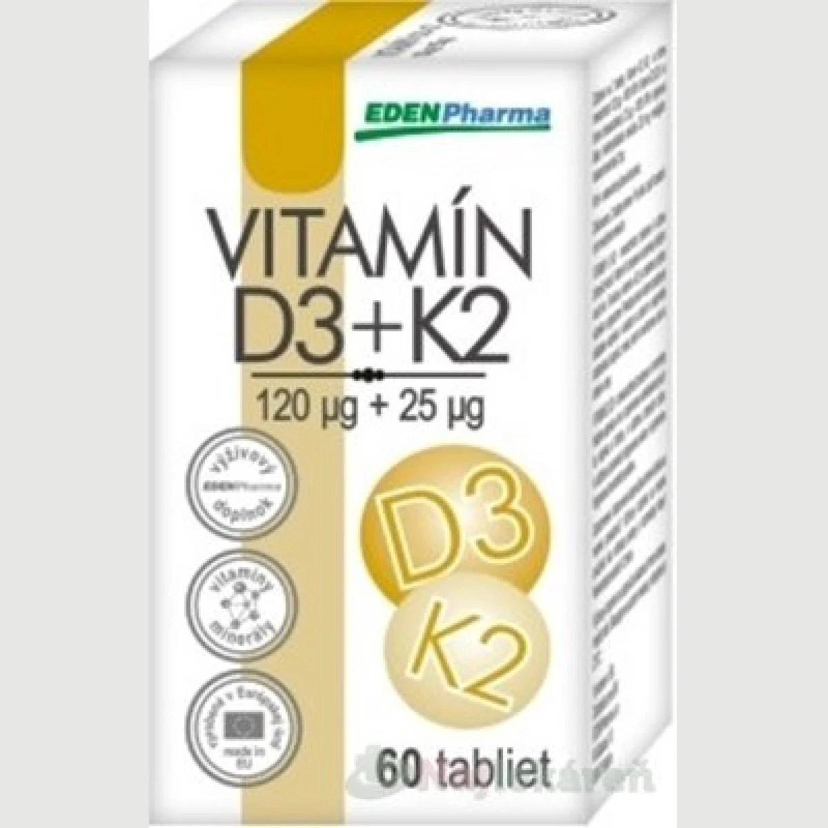 Edenpharma Vitamín D3 + K2 60 tabliet · záber 2