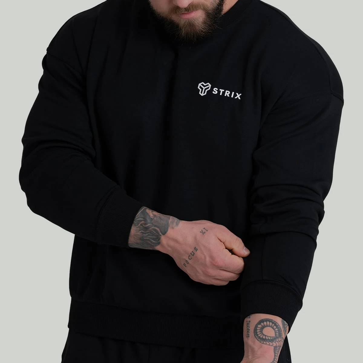 STRIX Mikina Relaxed ZOA Black - Velikost: S | Barva: Čierna | Hmotnost: 0,5198 kg | Balení: 35 · záber 2
