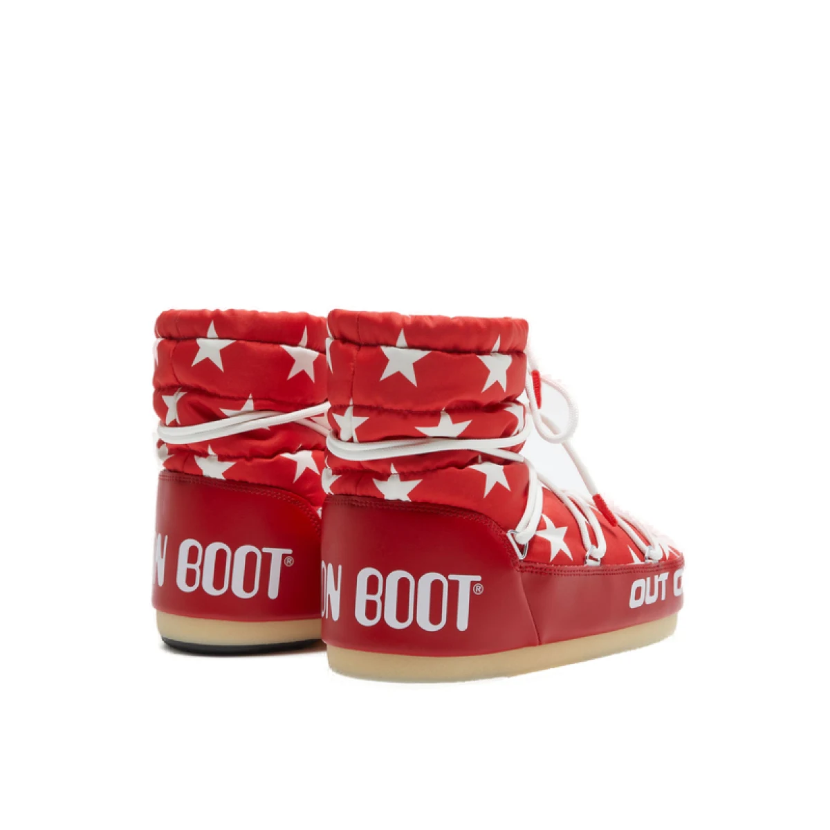 Dámske nízke zimné topánky MOON BOOT LIGHT LOW STARS, 002 red-white · záber 3