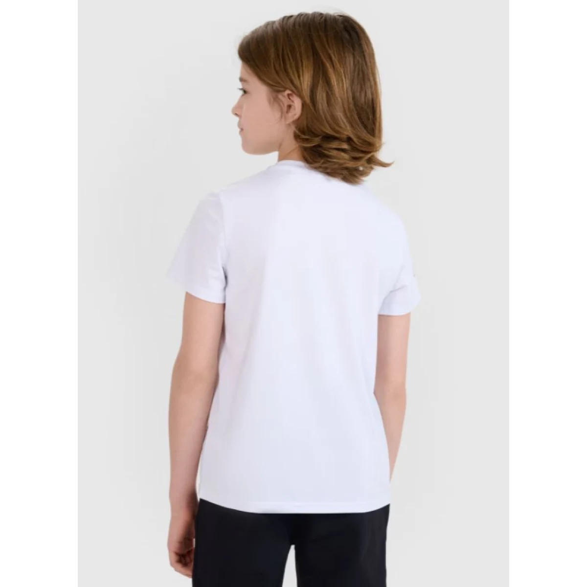 Chlapecké tréninkové tričko s krátkým rukávem 4F JUNIOR TSHIRT FNK M1438-10S-WHITE · záber 5