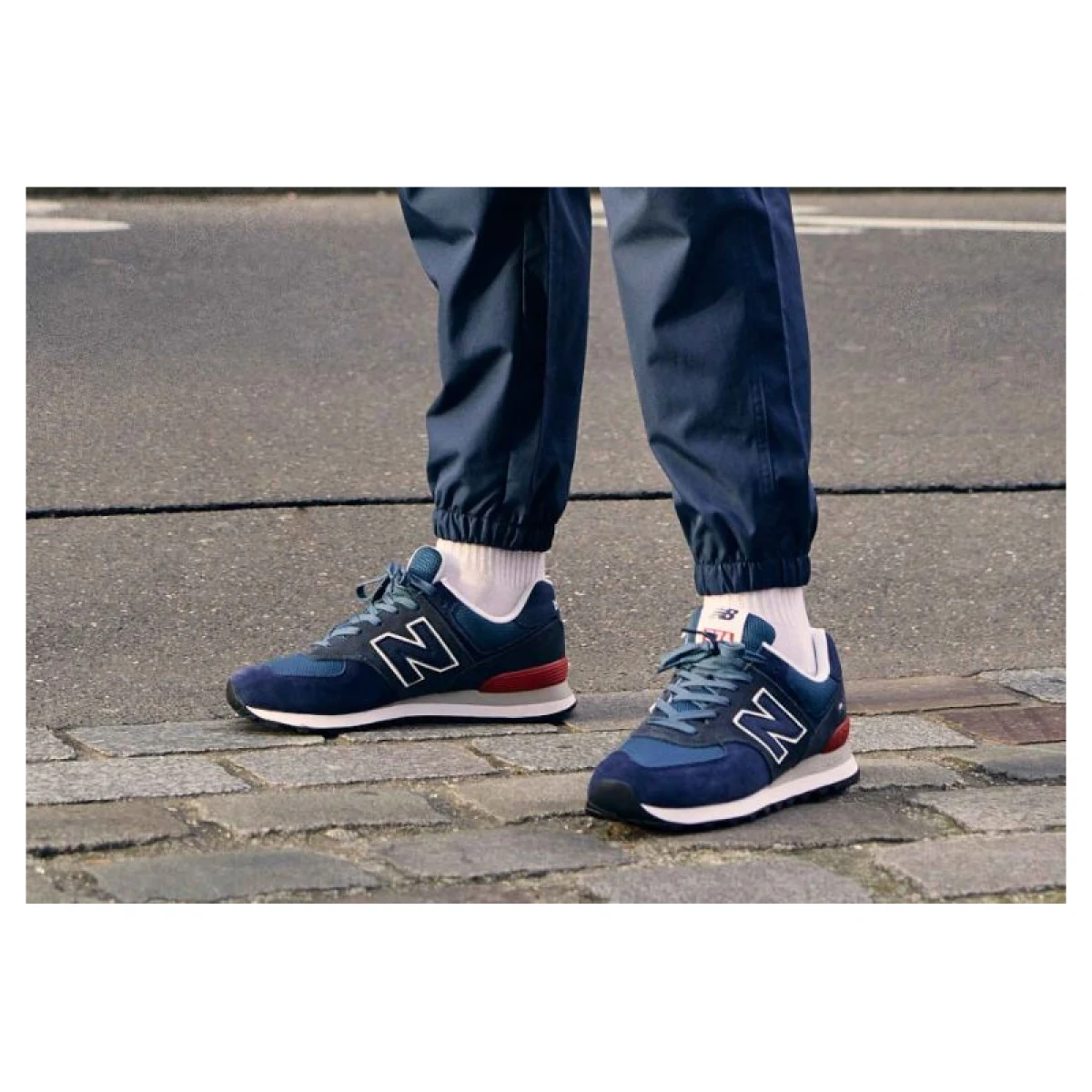 Pánska vychádzková obuv NEW BALANCE ML574EAE M navy red · záber 5