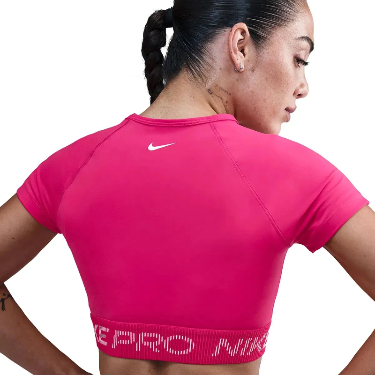 Dámske tréningové tričko s krátkym rukávom NIKE PRO W NP DF SS TOP TT GRX RUSH PINK PINK FOAM WHITE · záber 2