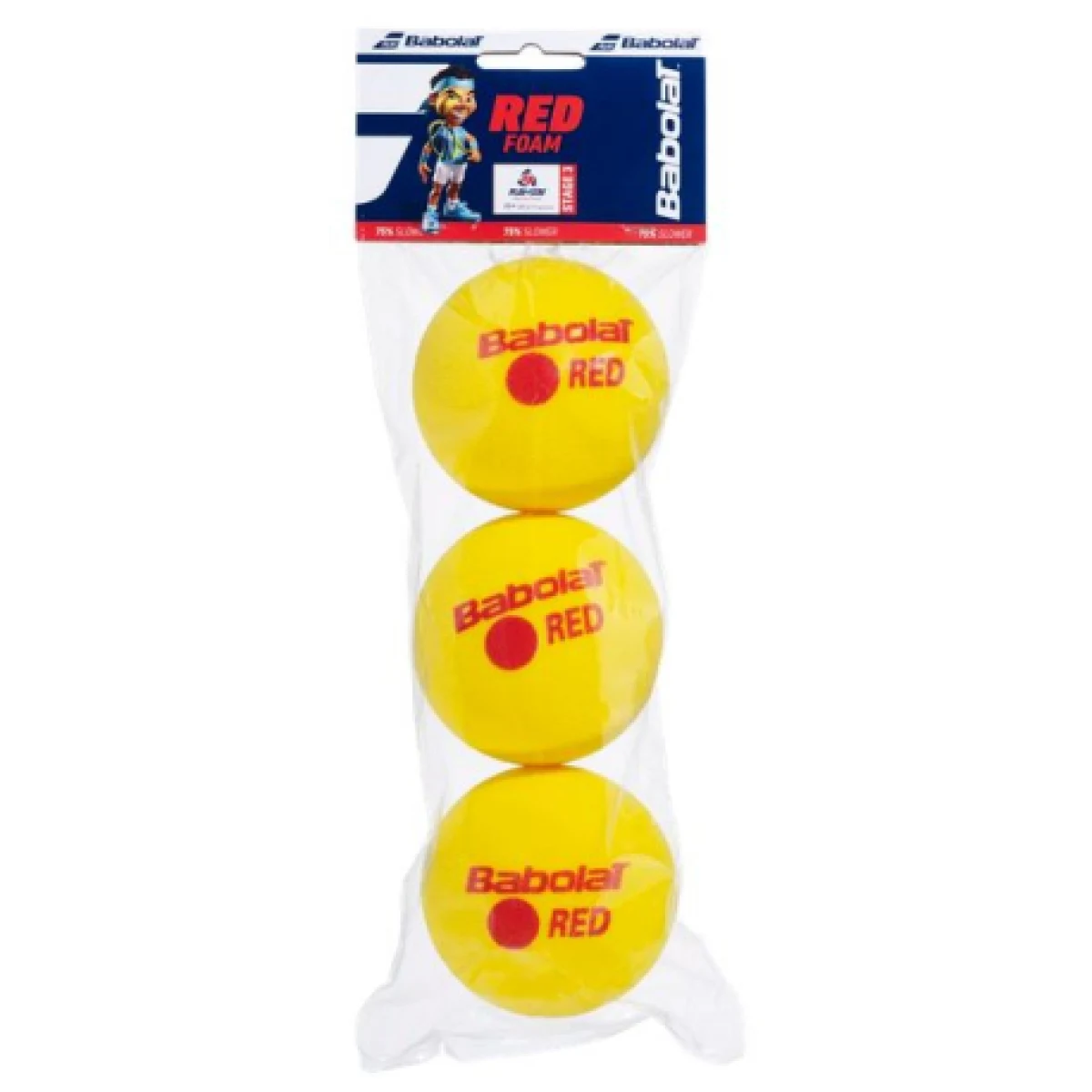 Tenisové loptičky 3ks BABOLAT RED FOAM 3x JR · záber 1