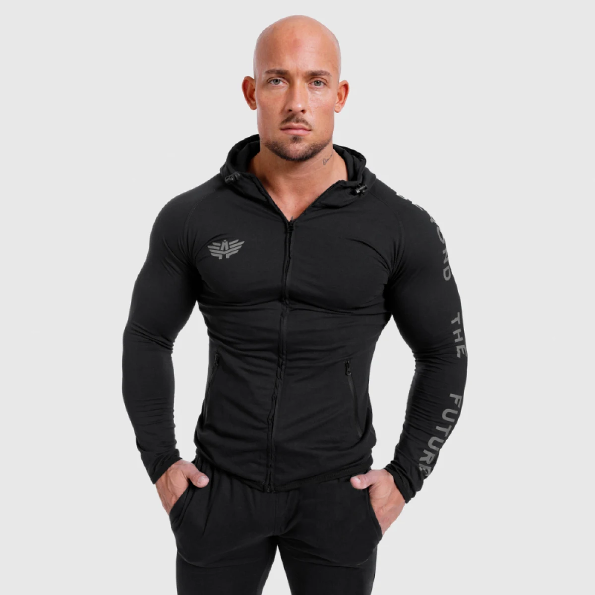 Pánska SlimFit mikina Beyond the Future, čierna · záber 11