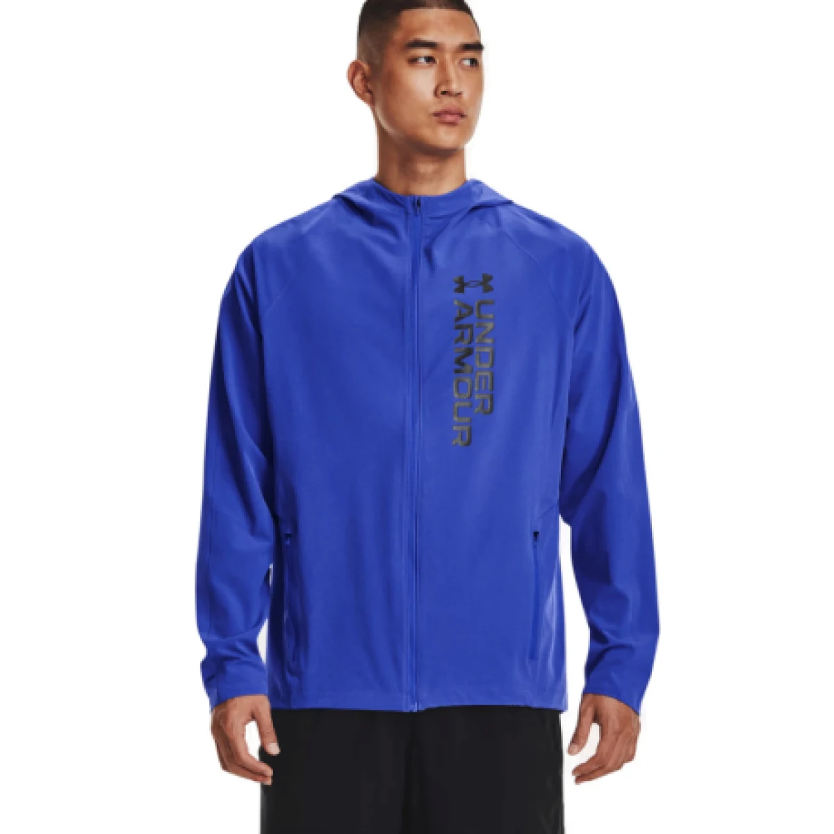 Pánská tréninková bunda UNDER ARMOUR UA OUTRUN THE STORM JACKET-BLU-1361502-486 · záber 1