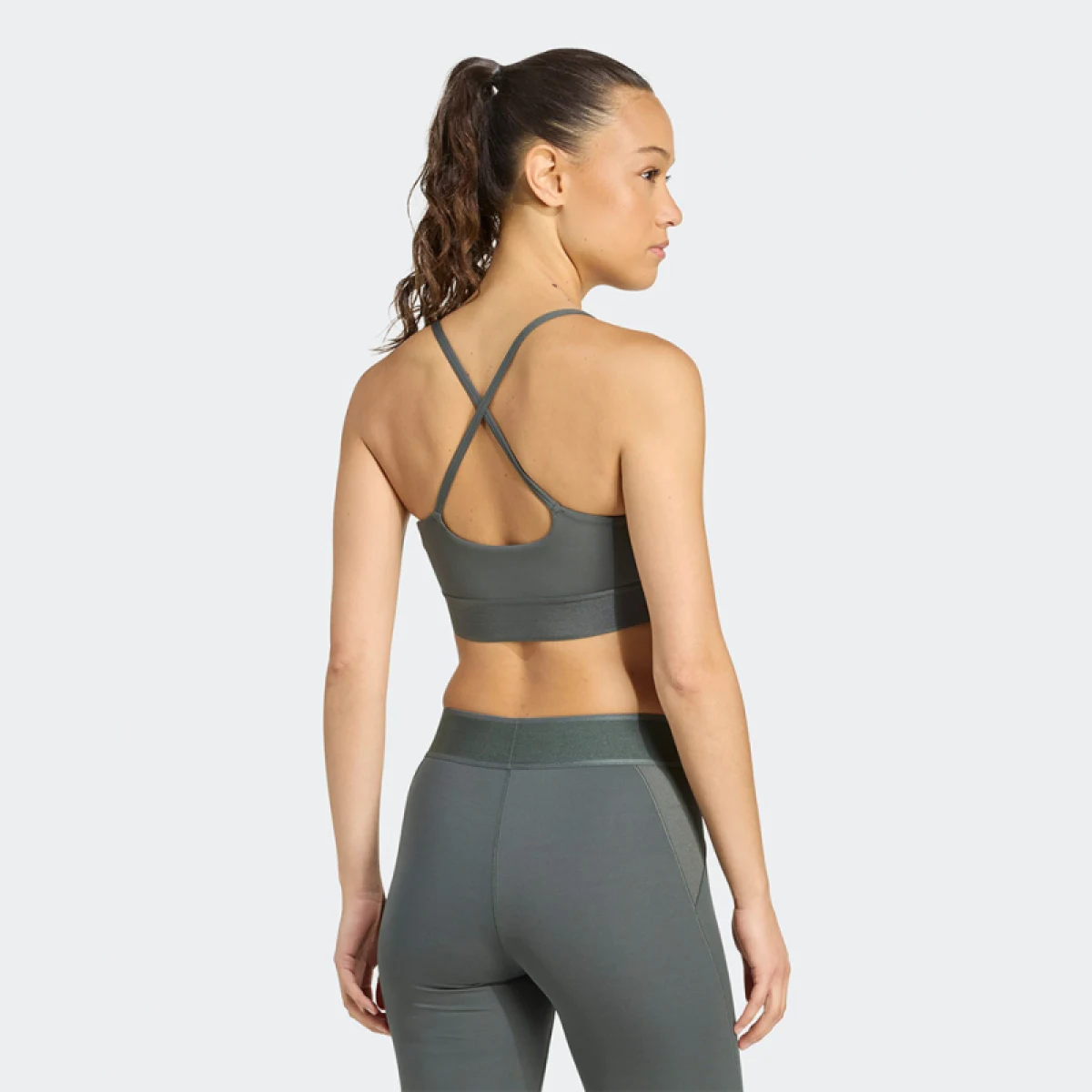 Dámská sportovní tréninková podprsenka ADIDAS HYG SHN BRALETT LEGIVY GREY · záber 4