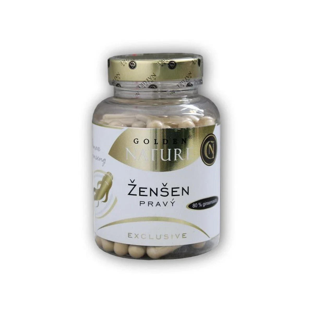 Golden Natur Ženšen pravý 80% ginsenosidů 100 kapslí · záber 1