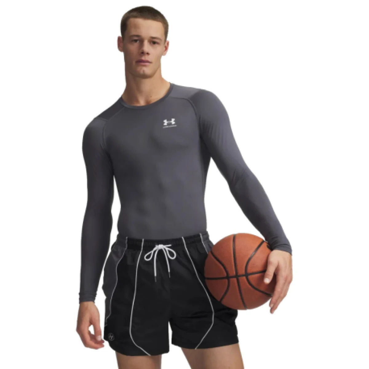 Pánske kompresné tričko s dlhým rukávom UNDER ARMOUR UA HG Armour Comp LS-GRY · záber 1