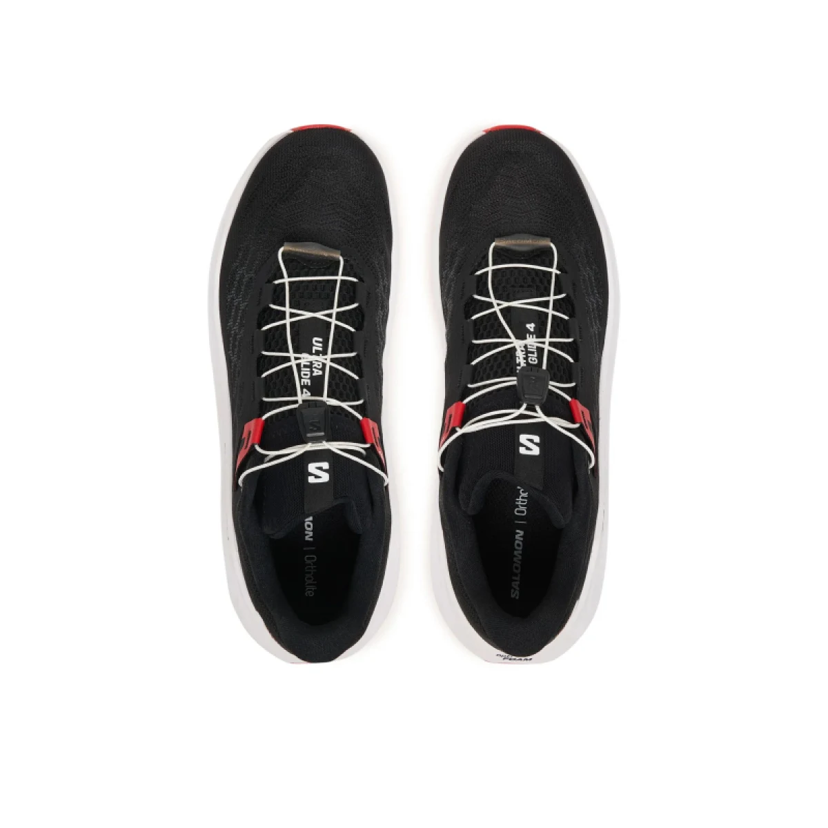 Pánska bežecká trailová obuv SALOMON Ultra Glide 4 M black white fiery red · záber 3