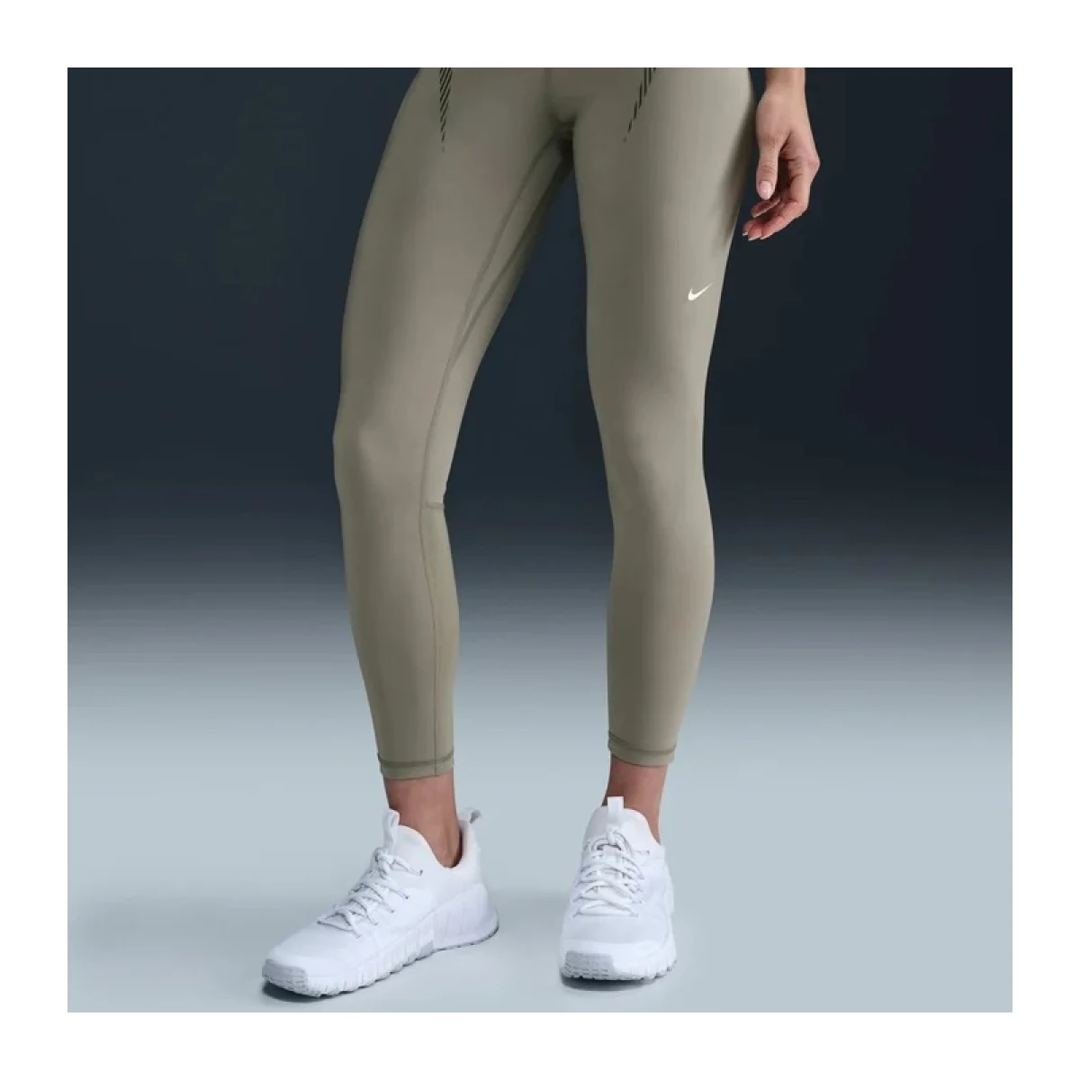 Dámské legíny NIKE PRO W NP DF MR 7 8 TIGHT TT GRX-320-Khaki · záber 4