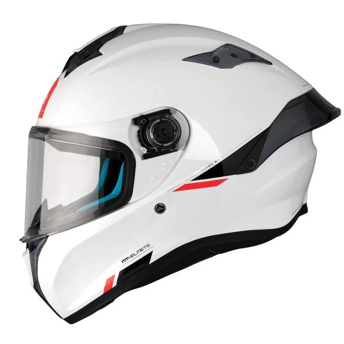 MT Helmets Integrální helma TARGO S SOLID A0 lesklá bílá - Velikost: 55-56 | Barva: Biela · záber 1