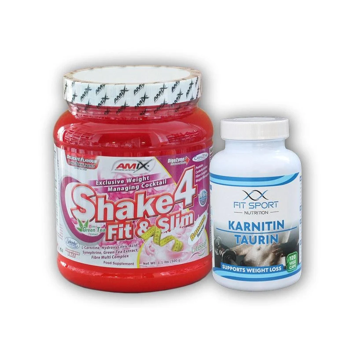 FitSport Nutrition Karnitin Taurin 120cp + Shake4 500g · záber 1