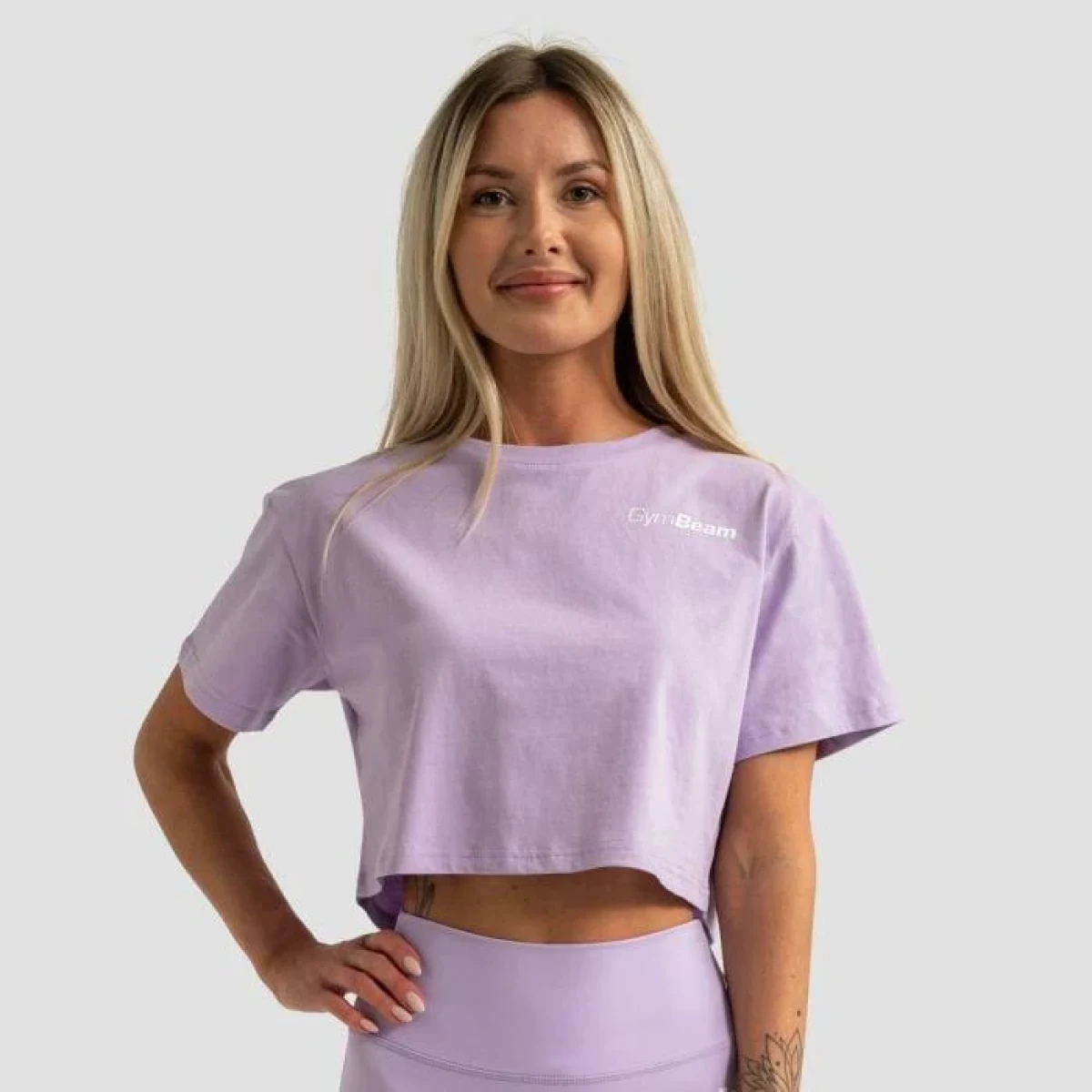 GymBeam Dámské tričko Cropped Limitless Lavender - Velikost: L | Barva: fialová | Pohlavie: Dámské | Hmotnost: 0,14 kg | Balení: 125 · záber 6