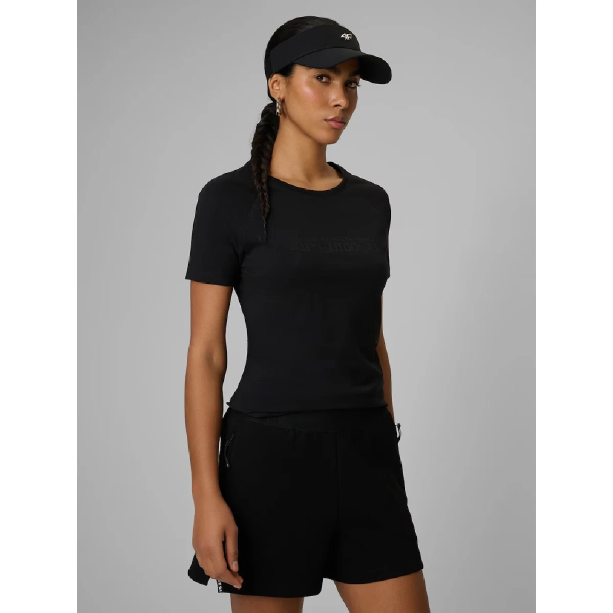 Dámské turistické tričko s krátkým rukávem 4F TSHIRT F2774-20S-DEEP BLACK · záber 2
