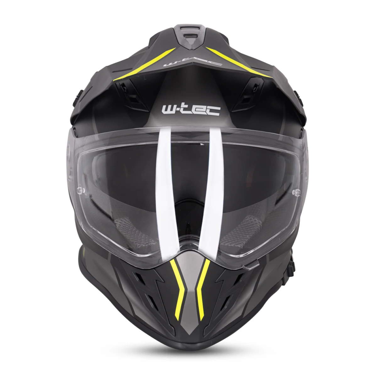 Moto prilba W-TEC Valso Graphic Farba čierno-šedo-fluo, · záber 3