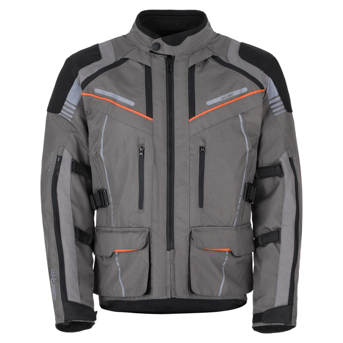Touringová moto bunda W-TEC Smackton Farba čierno-šedo-oranžová, · záber 2