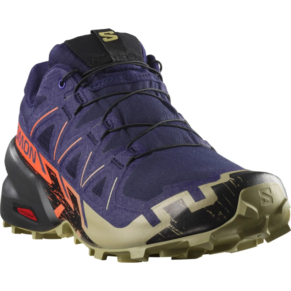 Pánska bežecká trailová obuv SALOMON Speedcross 6 M maritime blue black cherry · záber 3