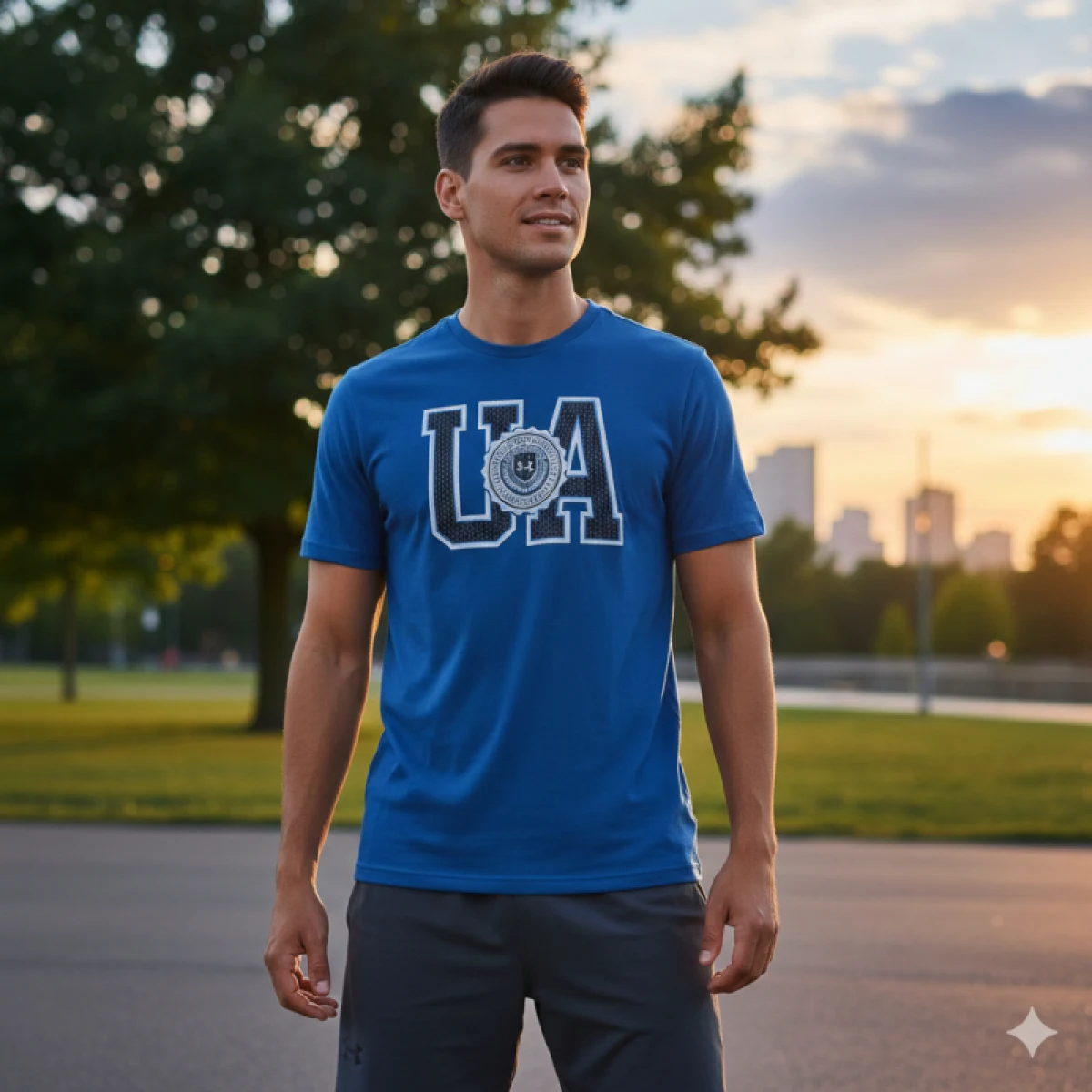 Pánske tričko s krátkym rukávom UNDER ARMOUR UA COLLEGE CREST LOGO SS · záber 4