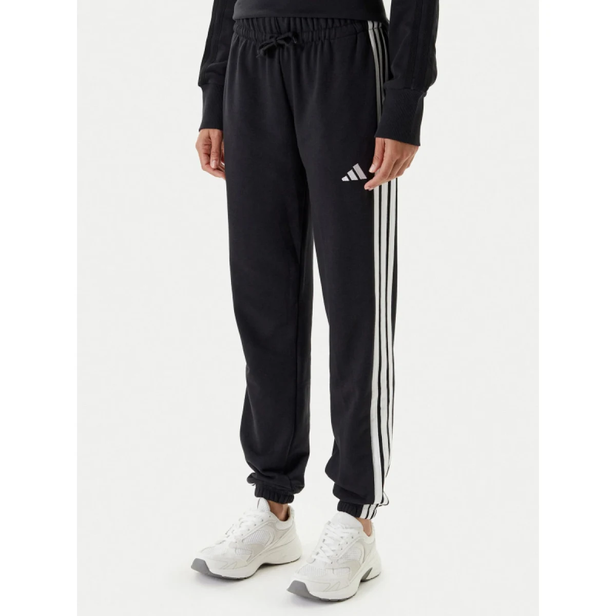Dámske tepláky ADIDAS W 3S FT CF PT BLACK WHITE · záber 4