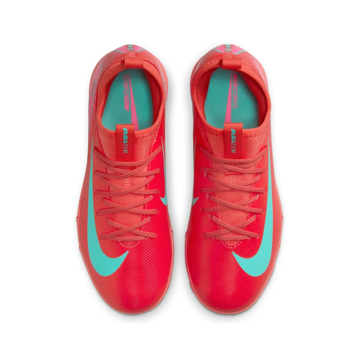 Chlapecké fotbalové kopačky turfy NIKE Mercurial Vapor 16 Academy Jr TF ember glow aurora green · záber 4