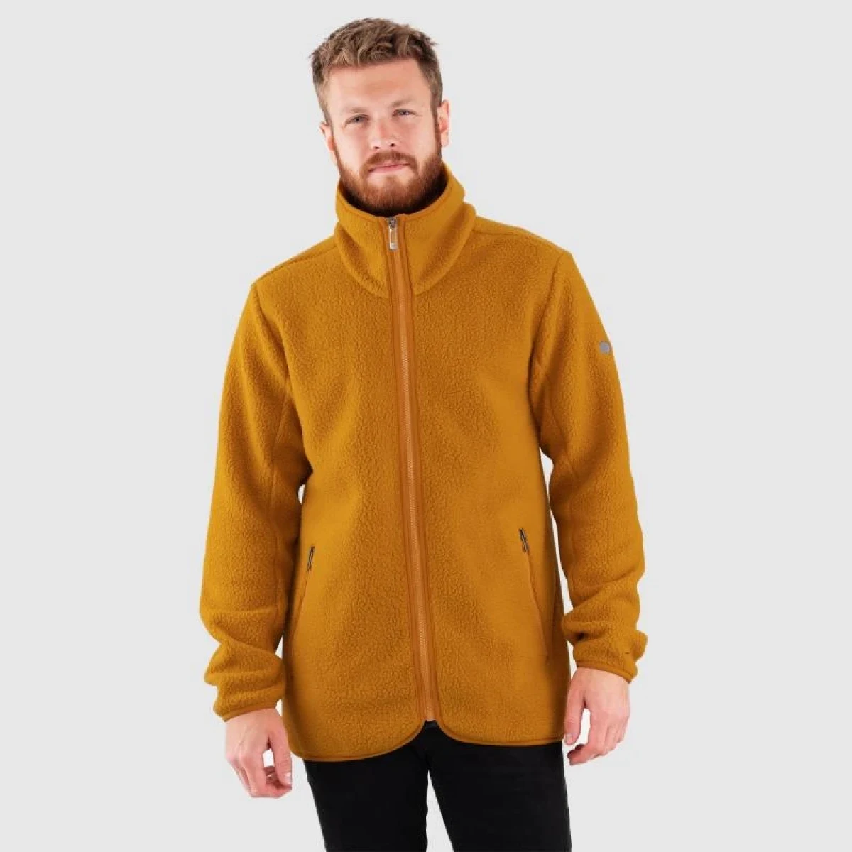 Woox Fleecová Mikina Anngat Buckthorn Brown - Velikost: S | Barva: Hnedá · záber 1