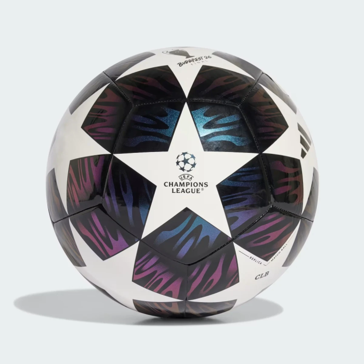 Futbalová lopta ADIDAS UCL CLB F BLACK WHITE · záber 2