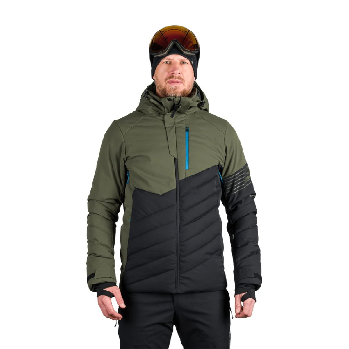 Pánská lyžařská bunda NORTHFINDER ZYGMUNT-550blackdarkgreen · záber 2