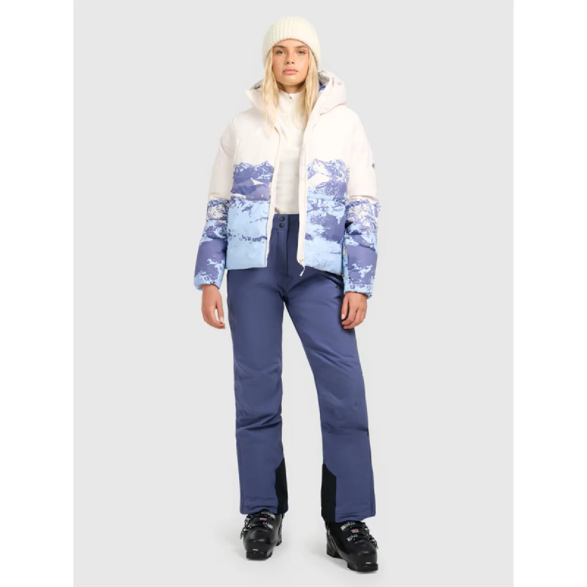 Dámská lyžařská bunda 4F TECHNICAL JACKET F0808-WAW25TTJAF0808-34A-LIGHT BLUE ALLOVER · záber 5