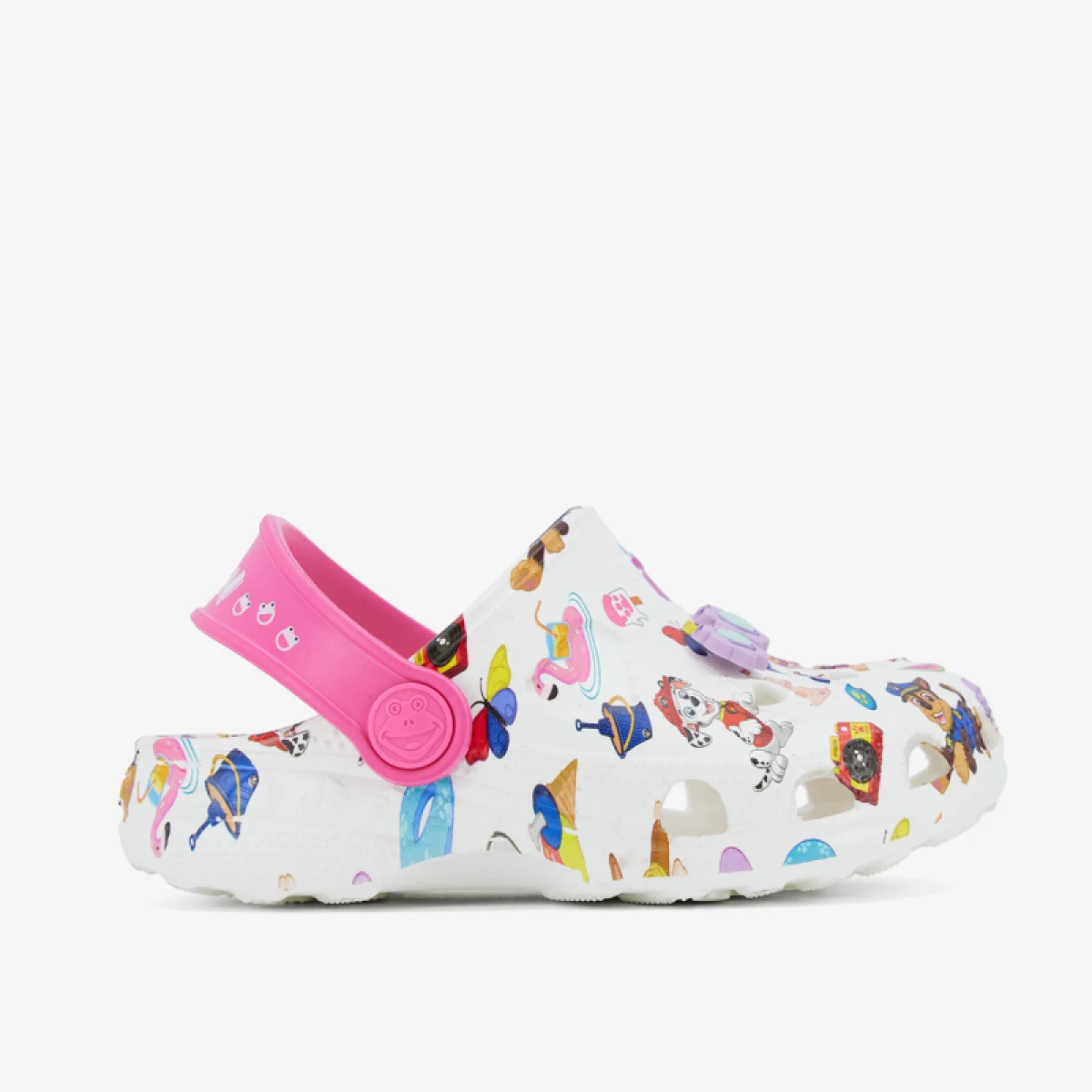 Dívčí kroksy (rekreační obuv) COQUI Little Frog Paw Patrol + Amulet K white light fuchsia · záber 2