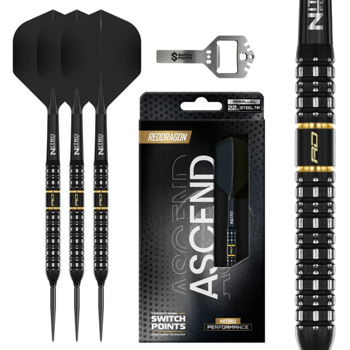 Dart szett Red Dragon steel Ascend Parallel Switch Point 22g 90% · záber 1