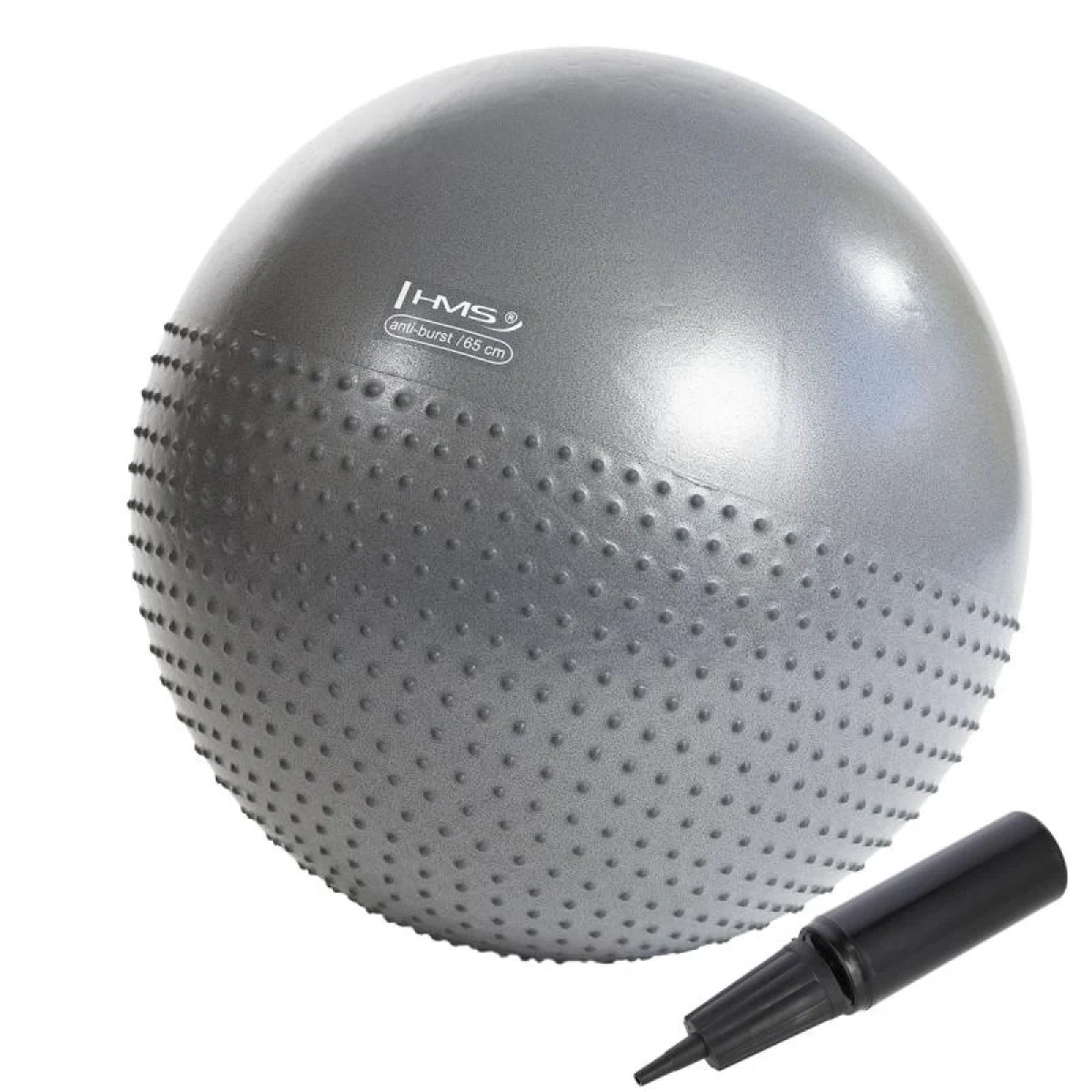 HMS Masážní gymnastický míč YB03N 65 cm šedý · záber 1