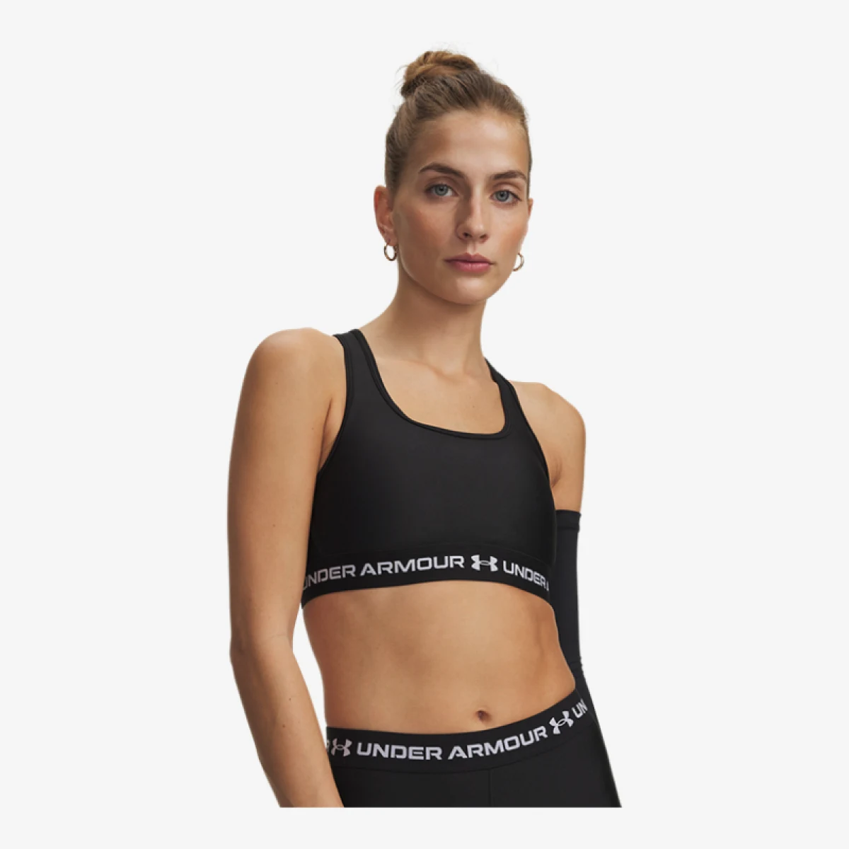 Dámska tréningová športová podprsenka UNDER ARMOUR Crossback Mid Bra-GRY · záber 2