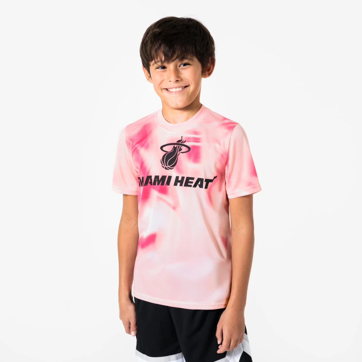 TARMAK Detské basketbalové tričko 900 NBA Miami Heat červenofialové 8-9 r (131-140 cm) · záber 1
