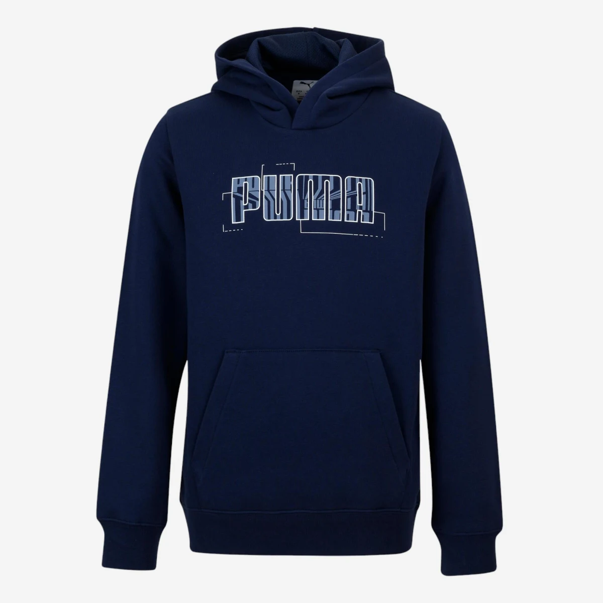 PUMA Detská mikina s kapucňou a potlačou modrá 11-12 r (152 cm) · záber 1