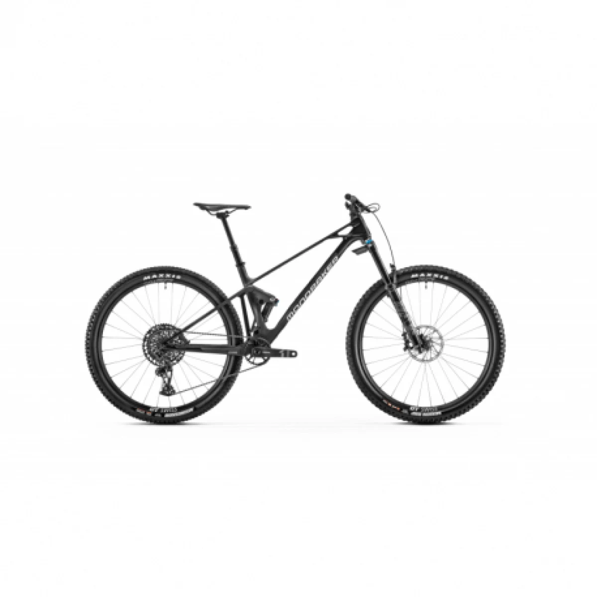 Horské kolo MONDRAKER Raze Carbon R MIND, carbon gloss black racing silver · záber 1