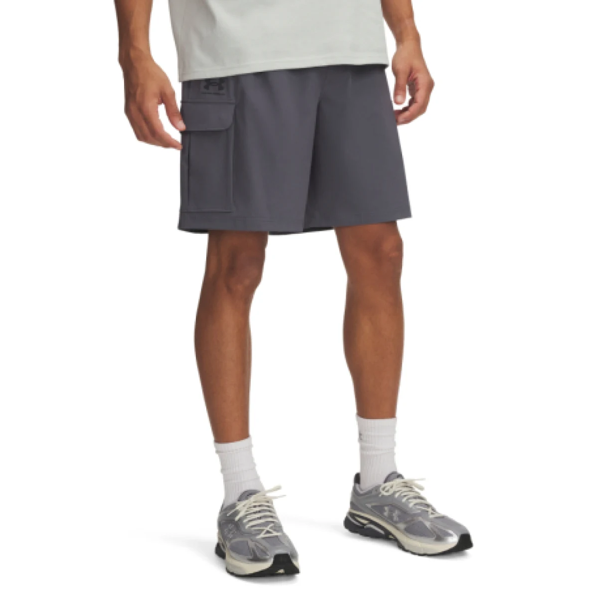 Férfi melegítőnadrág rövidnadrág UNDER ARMOUR UA Vibe Woven Cargo Short-GRY · záber 1