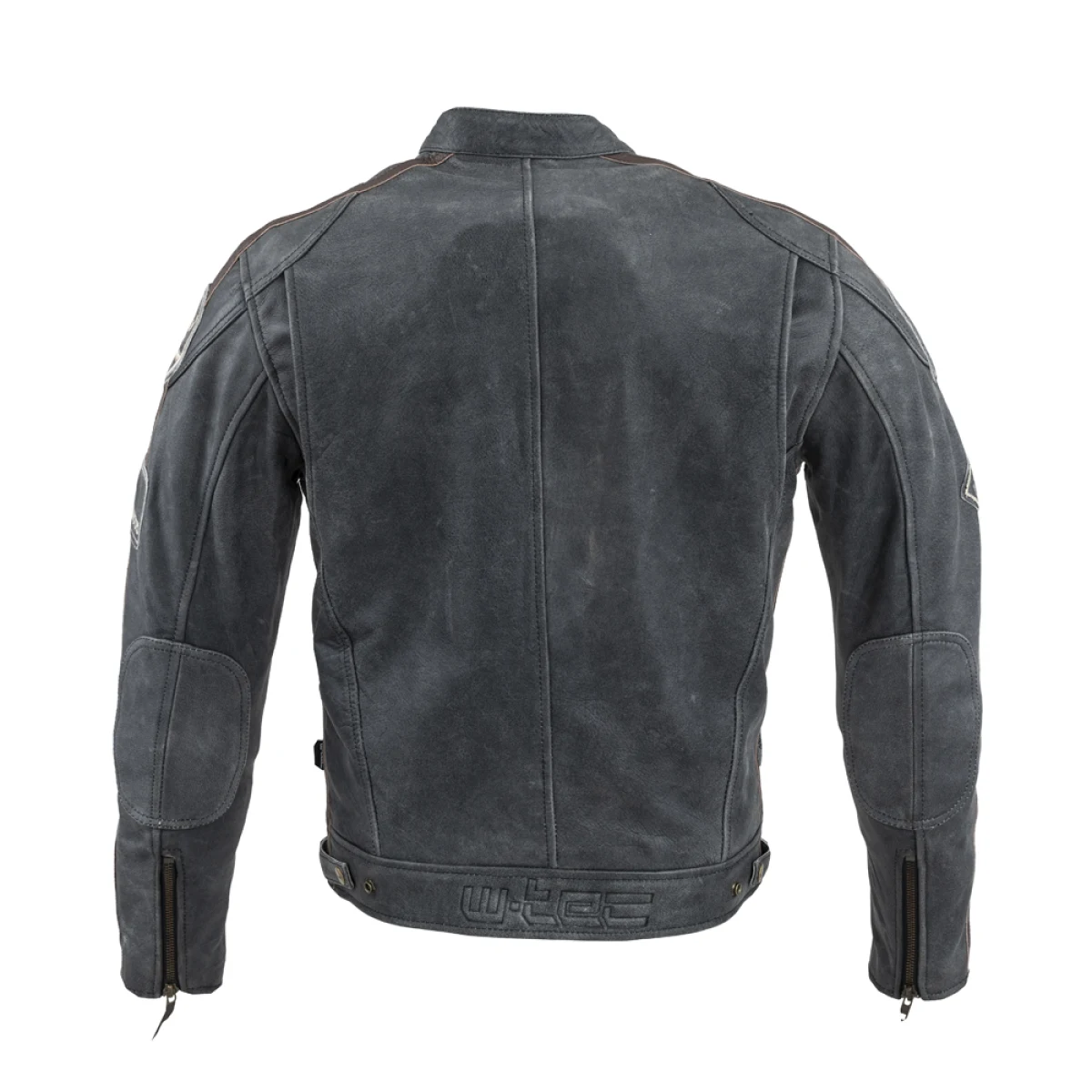 Pánska kožená moto bunda W-TEC Dark Vintage Farba tmavo šedá, · záber 3